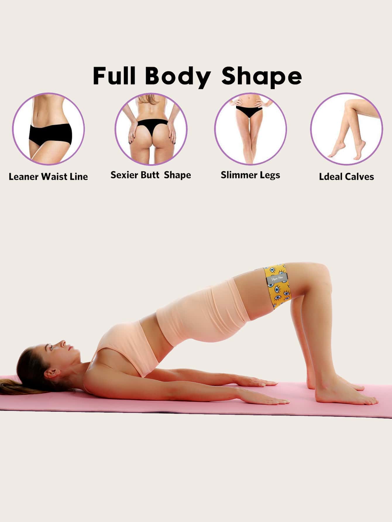 Eye Pattern Buttocks Workout Resistance Band
