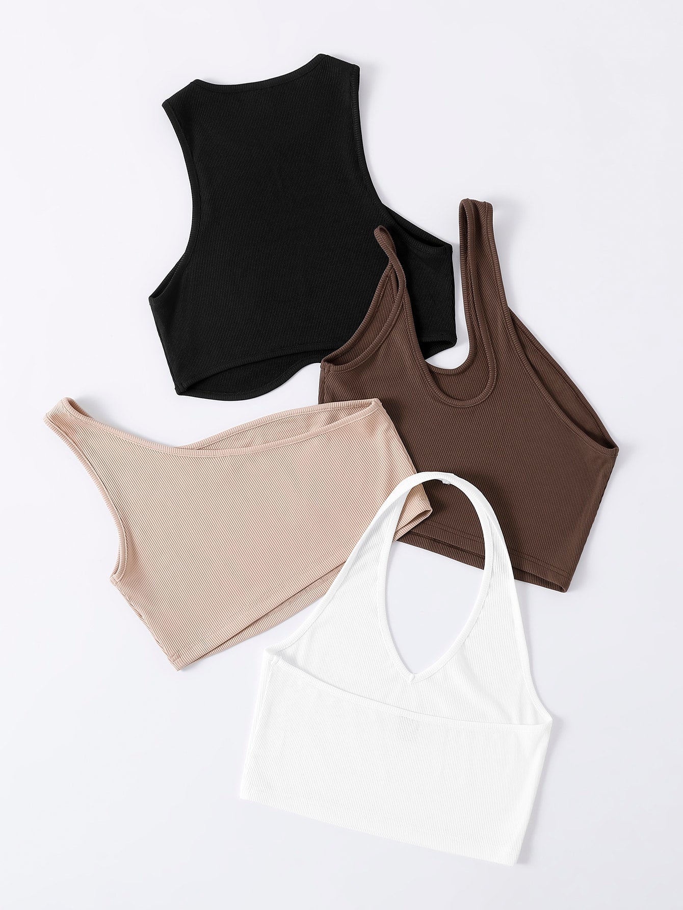 4pcs Rib knit Top