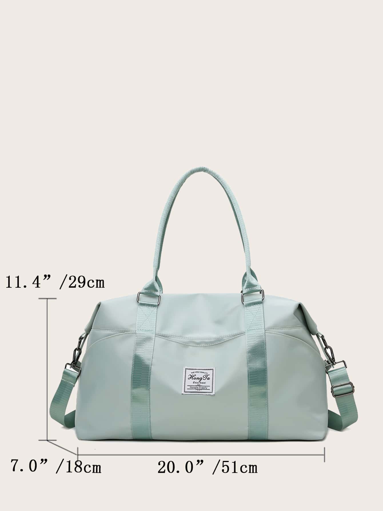 Letter Patch Waterproof Duffle Bag