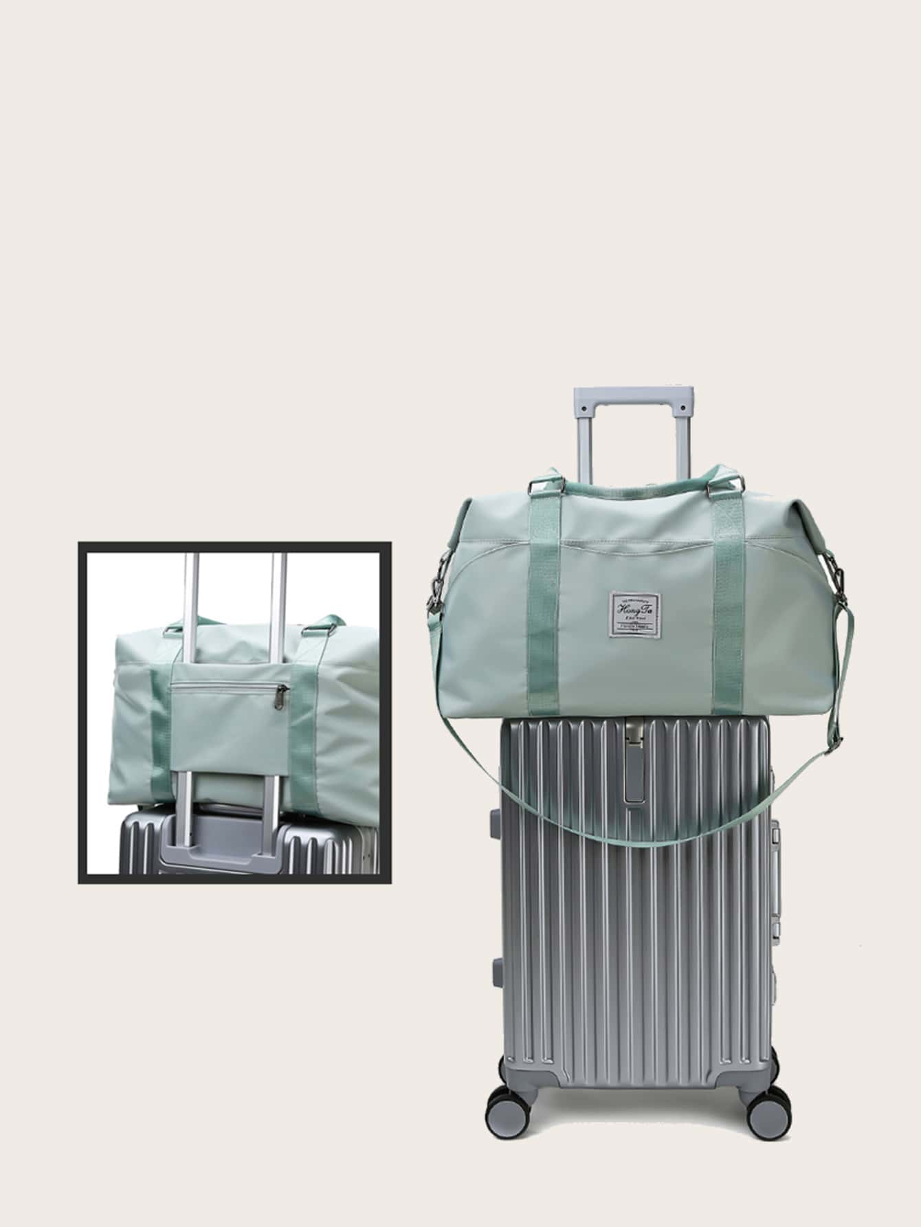 Letter Patch Waterproof Duffle Bag