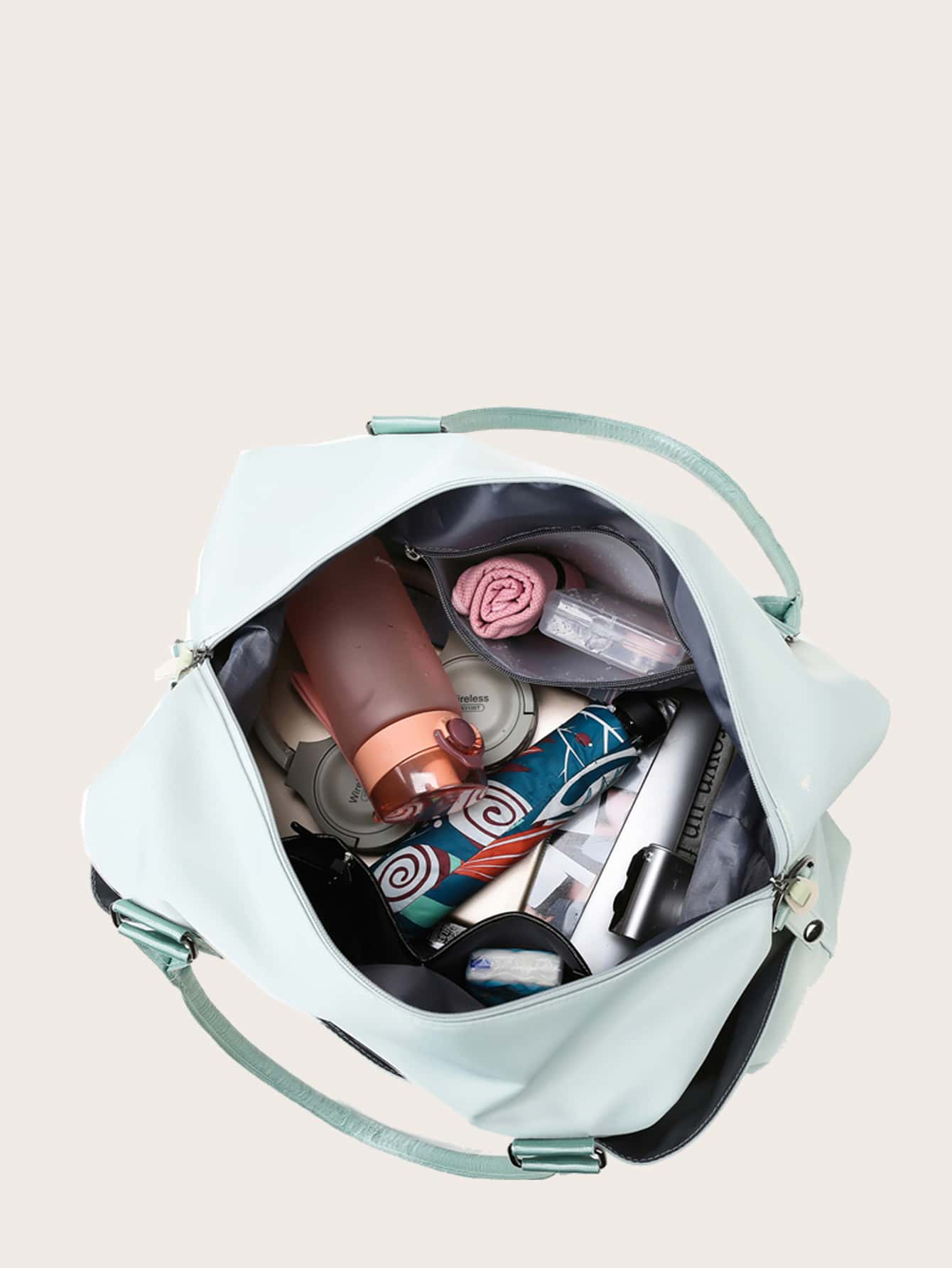 Letter Patch Waterproof Duffle Bag