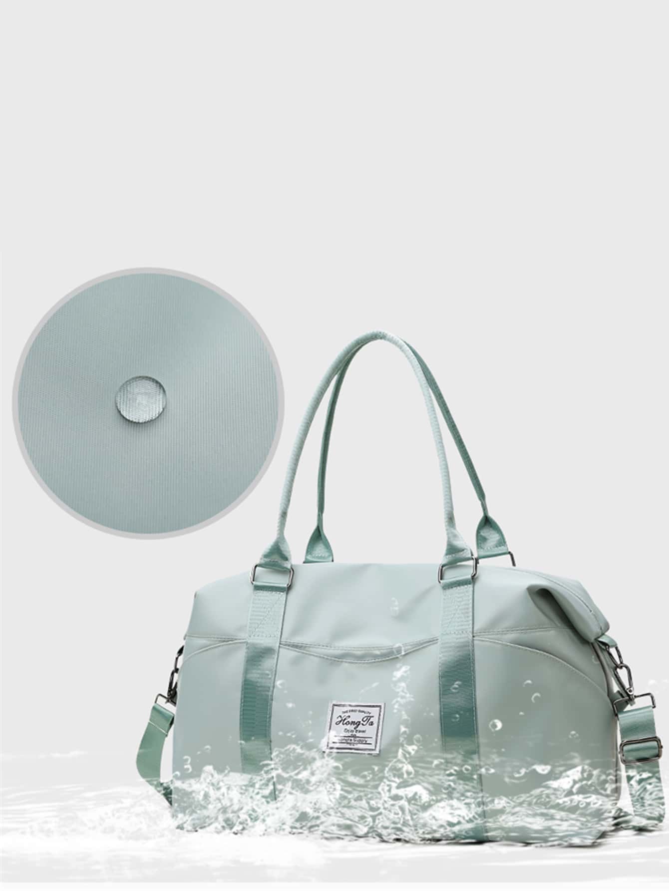 Letter Patch Waterproof Duffle Bag