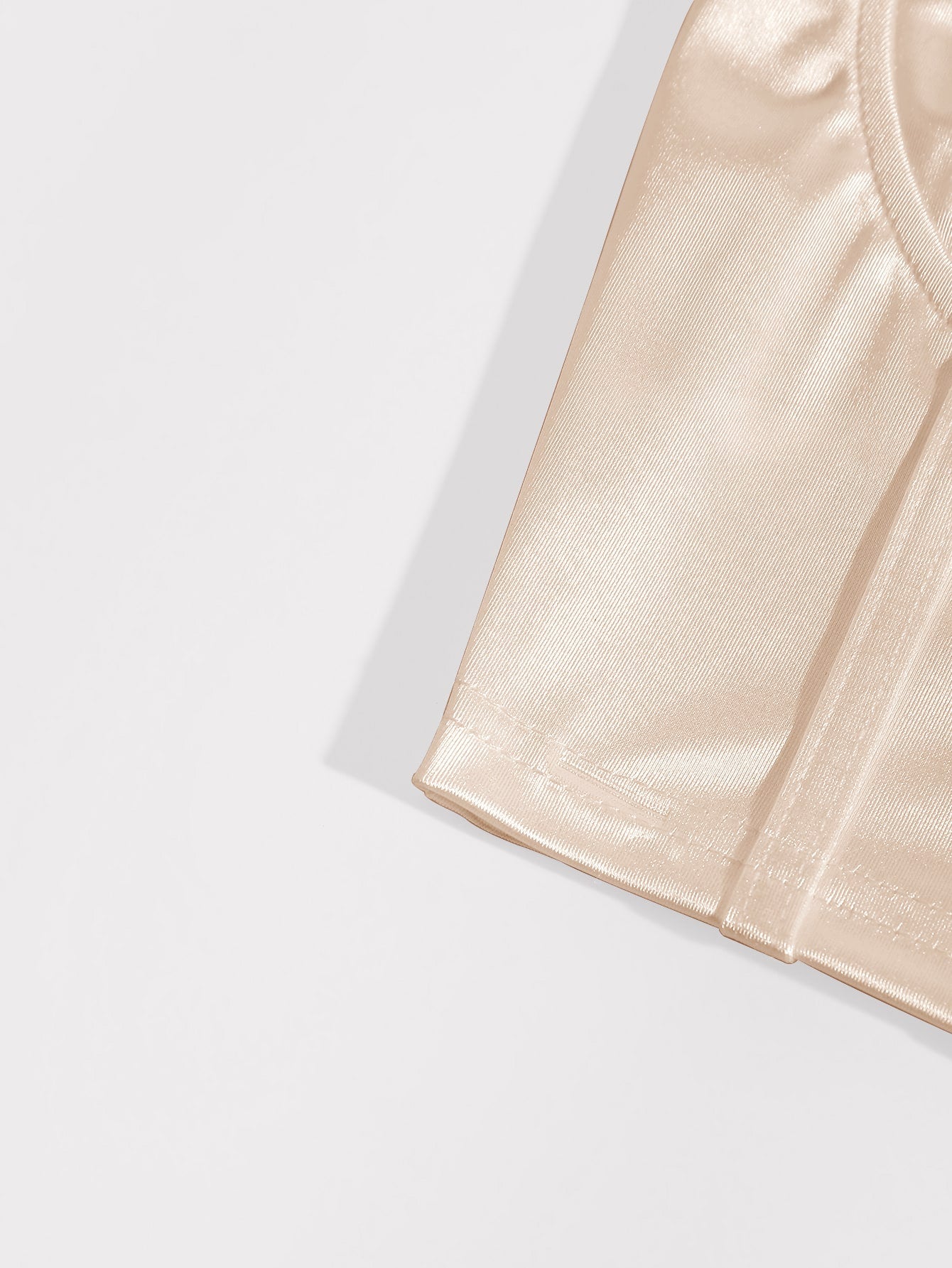 Solid Bustier Satin Crop Cami Top