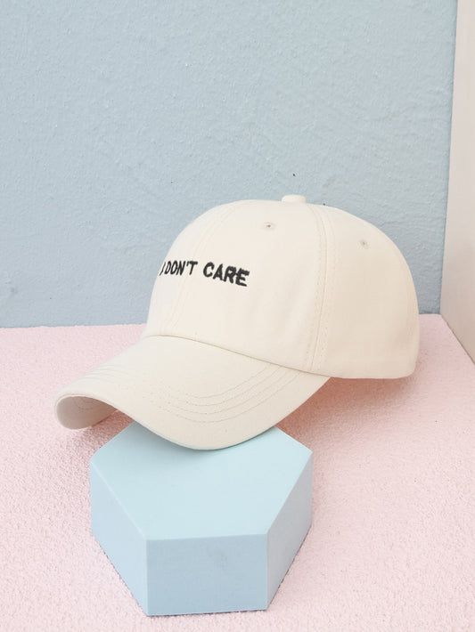 Letter Embroidered Baseball Cap