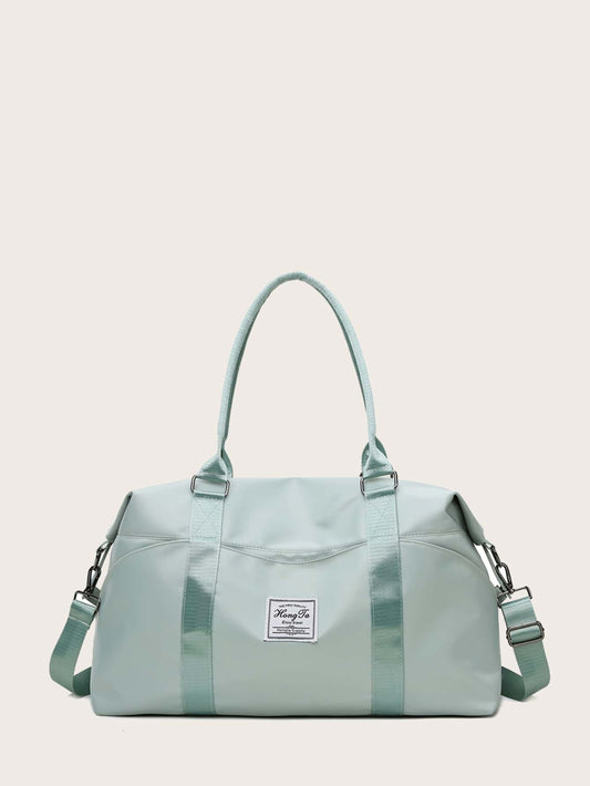 Letter Patch Waterproof Duffle Bag